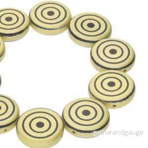 Coin 2-hole - Jet Yellow Laser Target 14mm 1 sträng