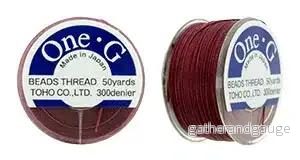 One-G pärltråd – Burgundy 50 yards One-G pärltråd – Burgundy 50 yards