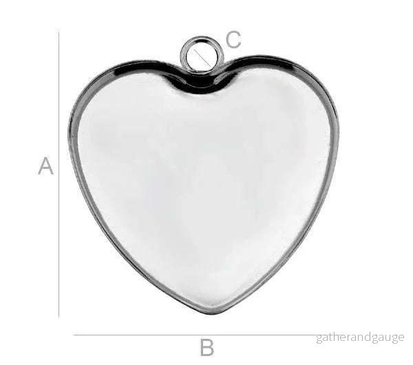 925 Silver – Ram Hjärta 27mm 1 styck 925 Silver – Ram Hjärta 27mm 1 styck