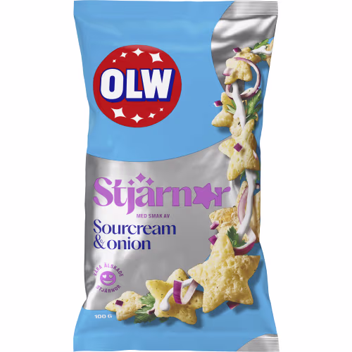 OLW Stjärnor Sourcream & Onion 100g