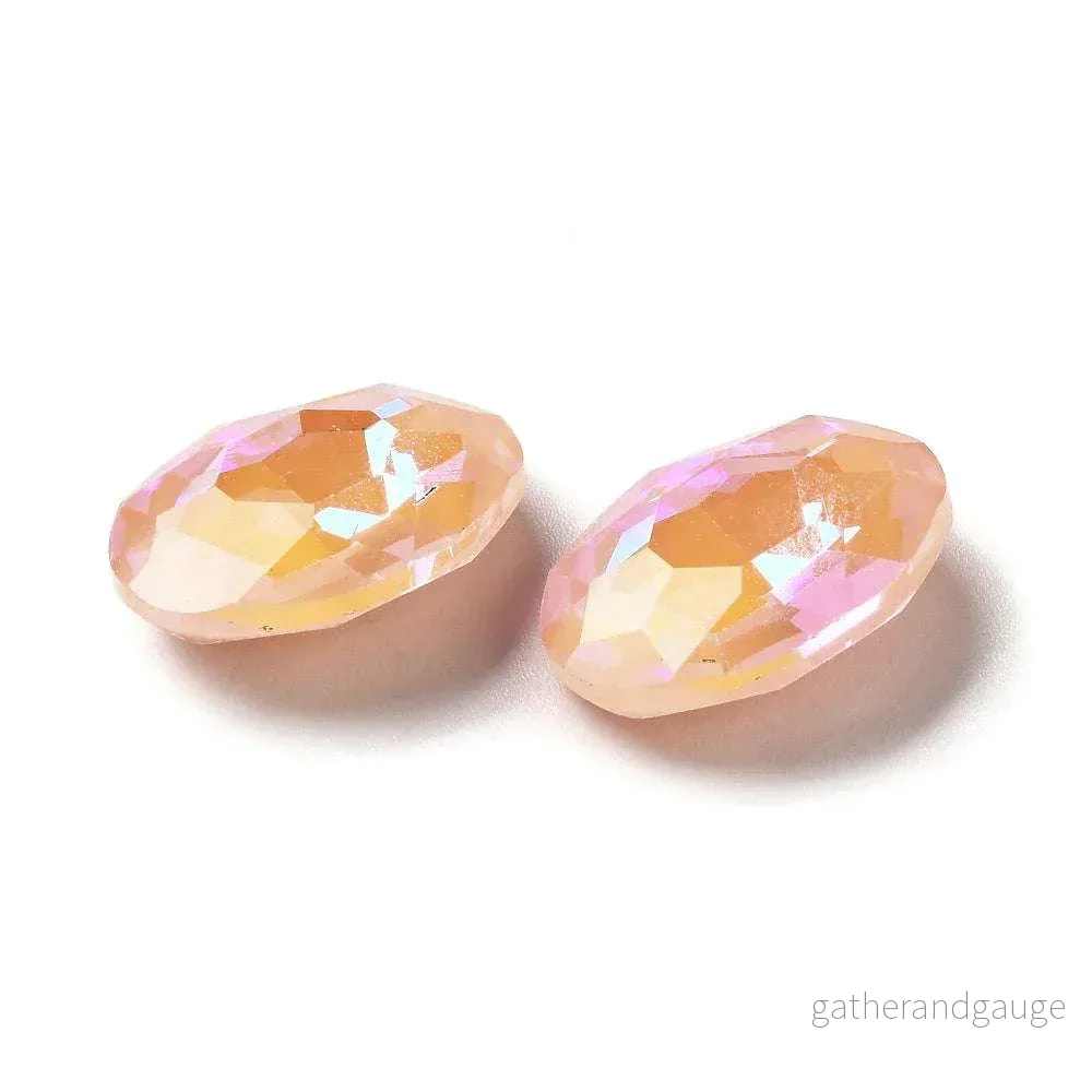 Kinesisk strass - Oval Light Peach Shine 18x13mm 1 styck - Bild 2