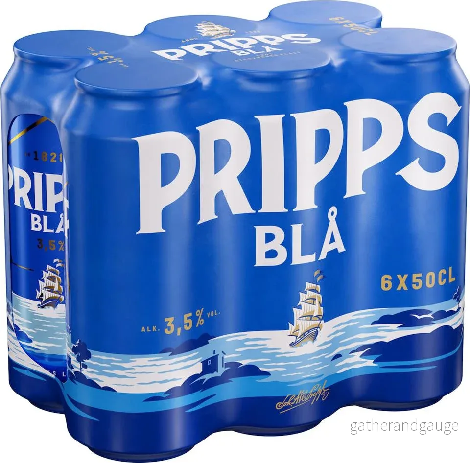 Öl 3,5% 50cl 6-p Pripps Blå Öl 3,5% 50cl 6-p Pripps Blå