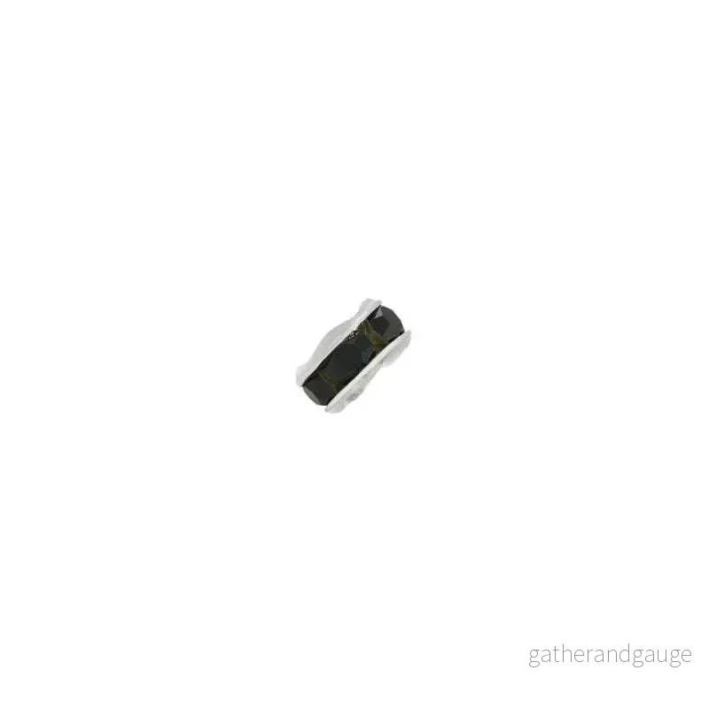Preciosa strassrondell – Silver / Svart 5mm, 1 styck Preciosa strassrondell – Silver / Svart 5mm, 1 styck