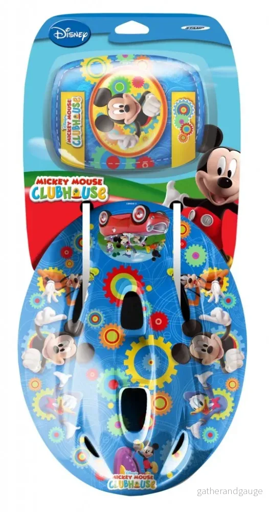 Disney Musse Pigg Cykelhjälm, knäskydd & armbågsskydd