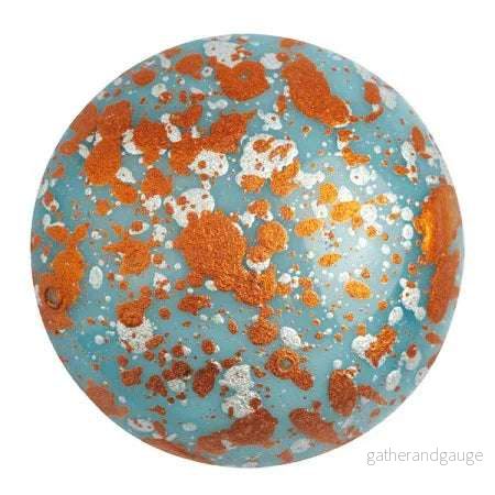 Cabochon par Puca® – Opaque Aqua Tweedy 25 mm, 1 styck Cabochon par Puca® – Opaque Aqua Tweedy 25 mm, 1 styck