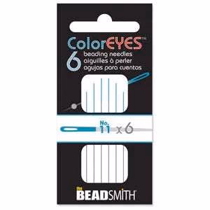 Pärlnålar Color Eyes - Beadsmith Nr 11, 6-pack