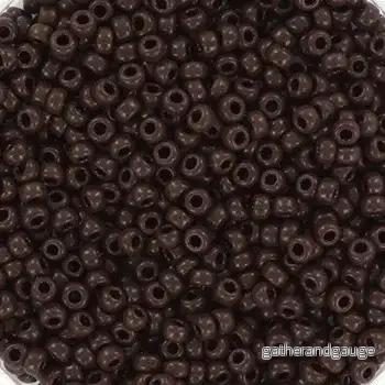 Miyuki Seed Beads - Opaque Brown 11/0, 10 gram