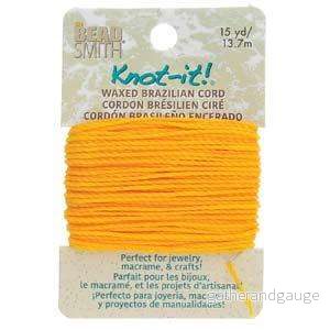 Knot-it Waxed Brazilian cord – Golden yellow 13,7 m