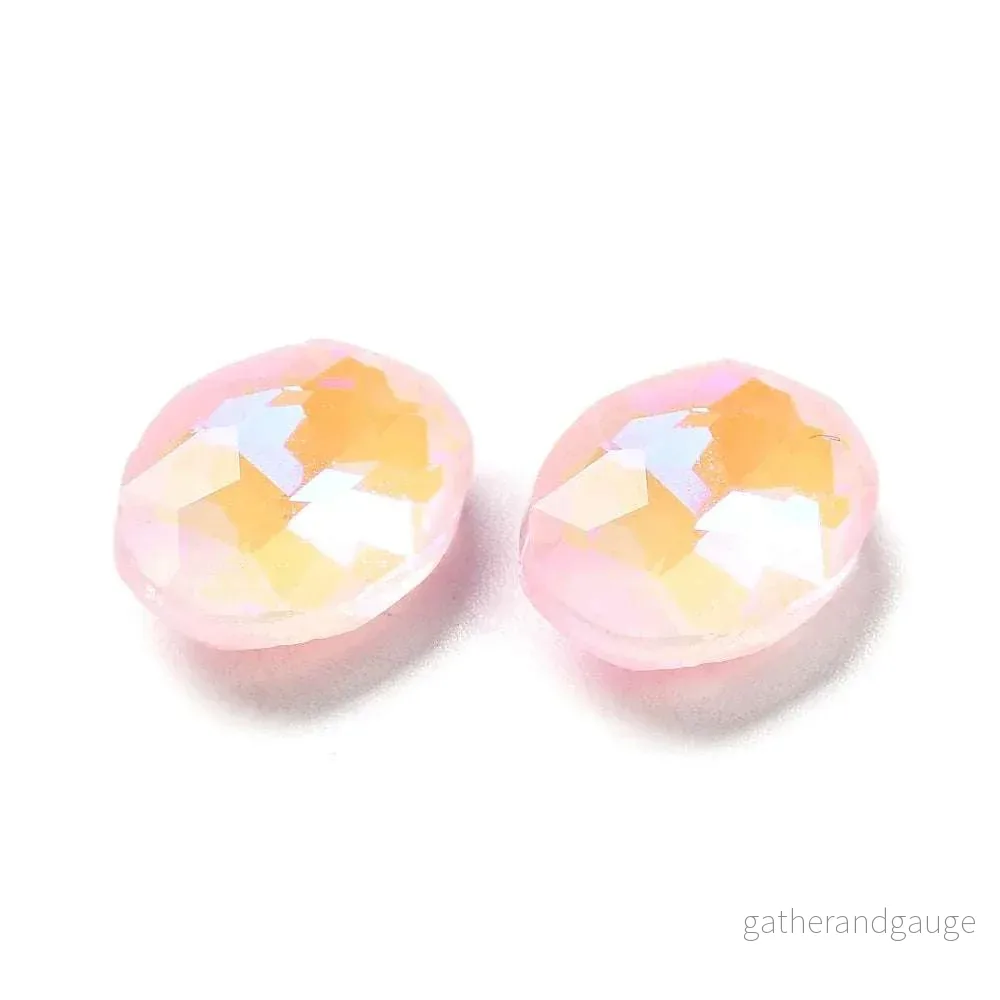 Kinesisk strass - Oval Light Rose Shine 14x10mm 1 styck - Bild 2