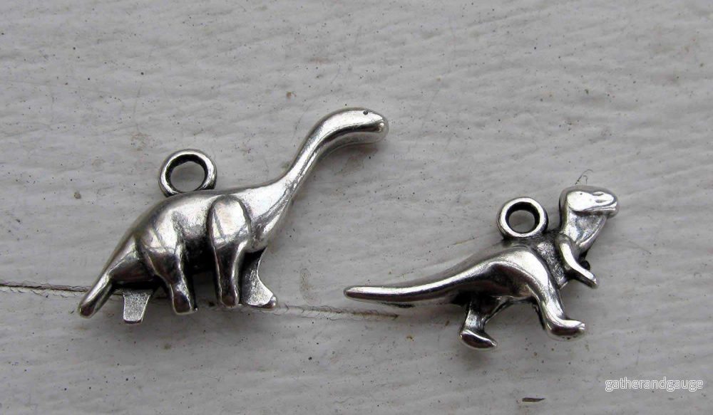 Berlock Silverpläterad - Dinosaurier 2-pack