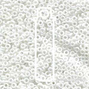 Miyuki Spacer - Matte White AB 2.2x1mm 7 gram