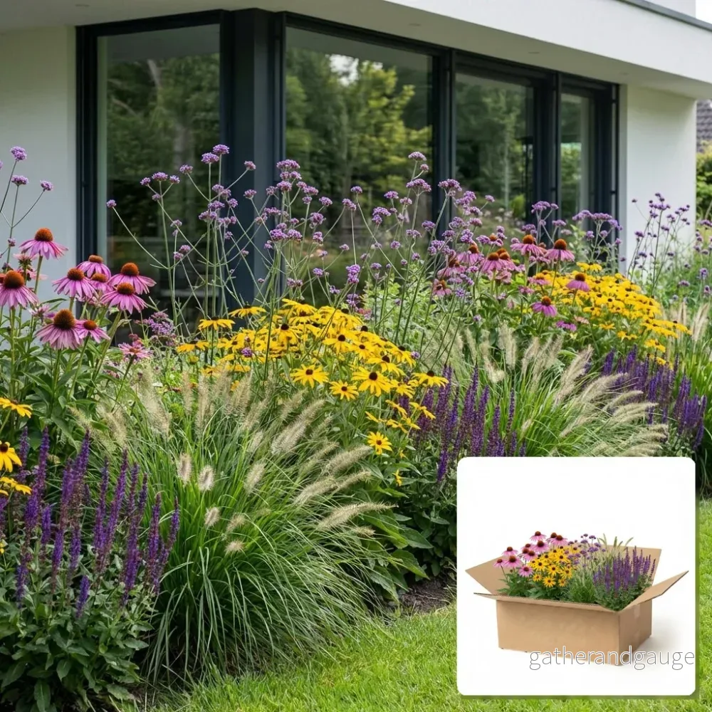Pack Massif Plein Soleil Rose & Jaune - 30 plantes - Bild 2