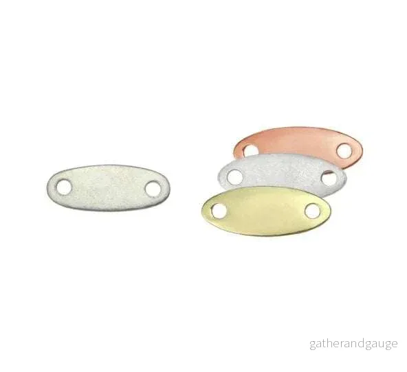 Artisan Stamping Blanks, Oval tag med hål (2-pack) Artisan Stamping Blanks, Oval tag med hål (2-pack)