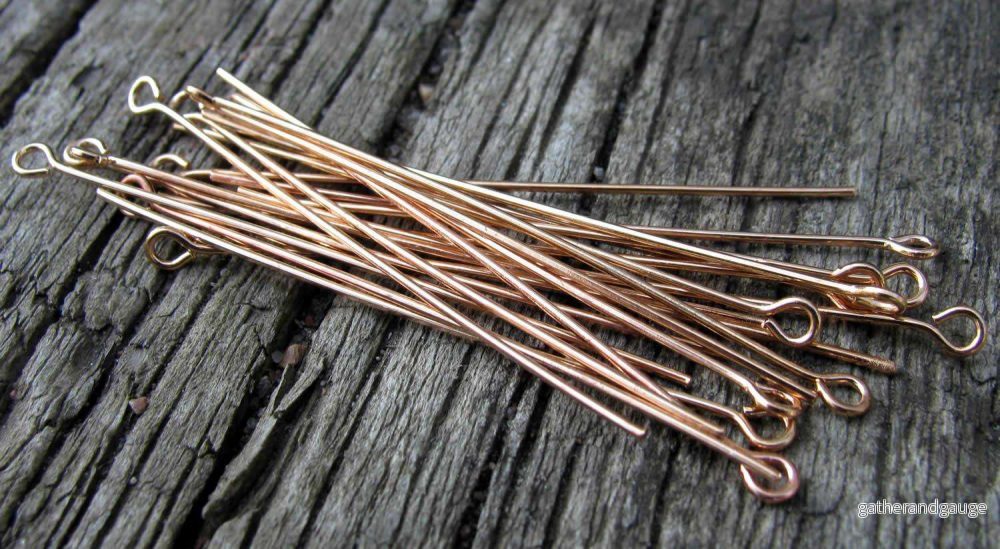 Öglepinnar Roséguldfärgade - 70mm, 50-pack - Bild 2