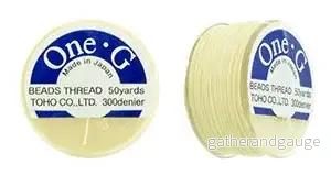 One-G pärltråd - Cream 50 yards