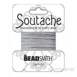 Soutache band - Matte Metallic Silver, 1 förpackning (3 yards)