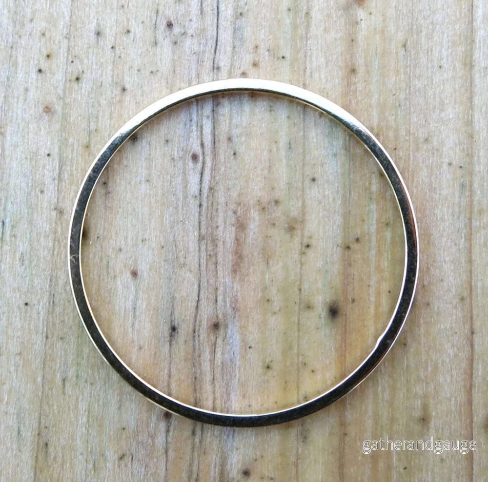 Cirkel 24K guldpläterad - 25 mm 1 styck