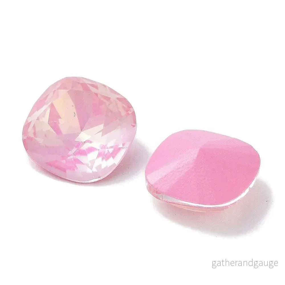 Kinesisk strass - Square Lyster Light Rose 10mm 1 styck
