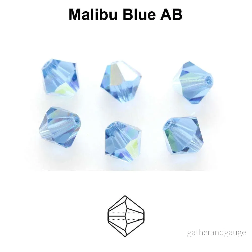 Tjeckiska MC Bicone – Malibu Blue AB 4 mm, 30- pack Tjeckiska MC Bicone – Malibu Blue AB 4 mm, 30- pack