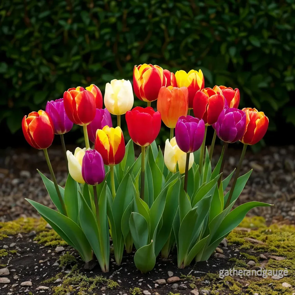 Green boutiQ - Bloembollen - Tulp Triumph mix - Diversen kleuren - 15 stuks - Bolmaat 11/12 - XXL Pack - Bild 2