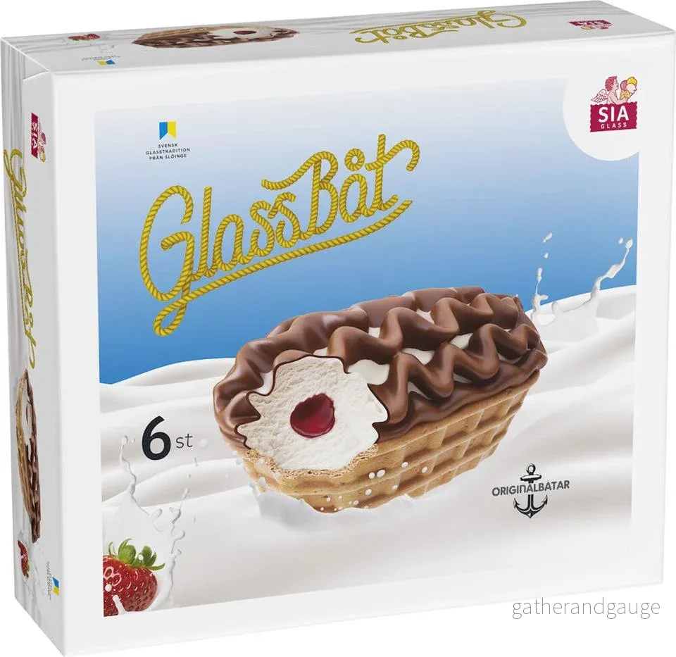 Gräddglass Glassbåtar 6-p 840ml SIA Glass
