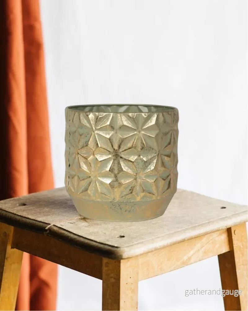 Glänsande Guld Linske Kruka 21 cm Glänsande Guld Linske Kruka 21 cm