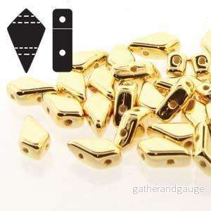 Kite Beads - Gold Plate 9x5mm, 5 gram