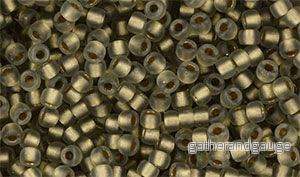 Matubo Seed bead 8/0 - Matte Black Diamond Bronze Ice lined 5 gram