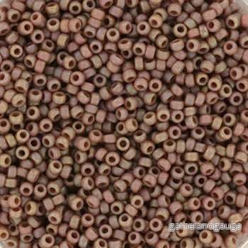 Miyuki Seed Beads - Opaque Glazed Frosted Rainbow Lavender 15/0, 10 gram