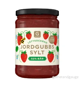 Garant Jordgubbssylt 52% Bär Lättsockrad 275g