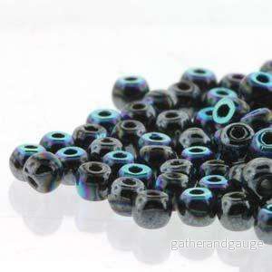 Tjeckiska Druk (Runda) – Jet Hematite AB True 2mm, Storpack 600-pack
