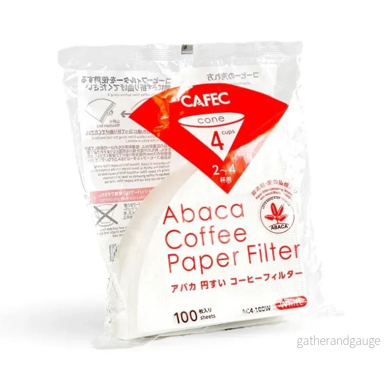 Abaca Coffee Paper Filter 2-4 cup – 100 pack Abaca Coffee Paper Filter 2-4 cup – 100 pack