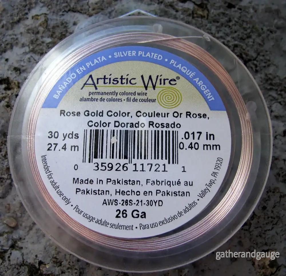Artistic Wire 26 Ga - Silver Pläterad, Rose Gold Färg, 1 Rulle