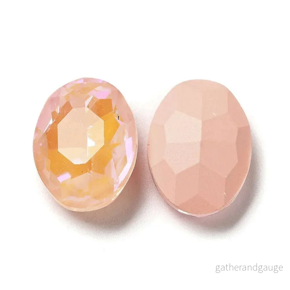 Kinesisk strass – Oval Light Peach Shine 18x13mm 1 styck Kinesisk strass – Oval Light Peach Shine 18x13mm 1 styck