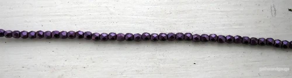 Tjeckiska Firepolish - Pastel Bordeaux 4 mm, 1 sträng - Bild 2