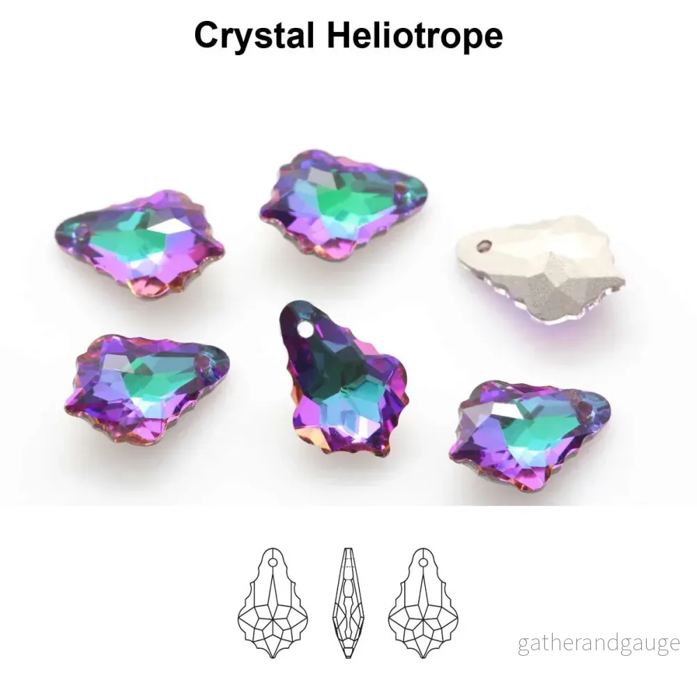 Aurea Crystals A6090 Baroque Pendant – Crystal Heliotrope 30 mm, 1 styck Aurea Crystals A6090 Baroque Pendant – Crystal Heliotrope 30 mm, 1 styck