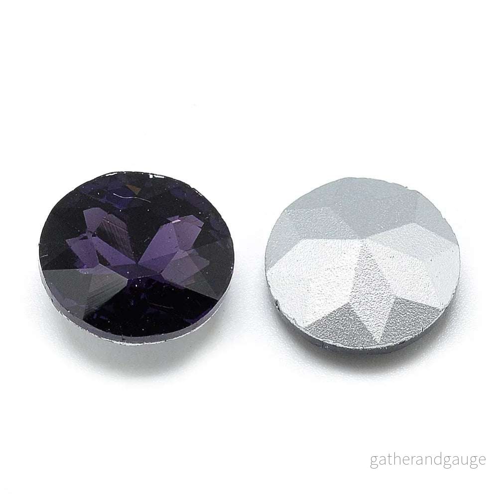 Kinesisk strass - Round stone Lila 10mm 1 styck