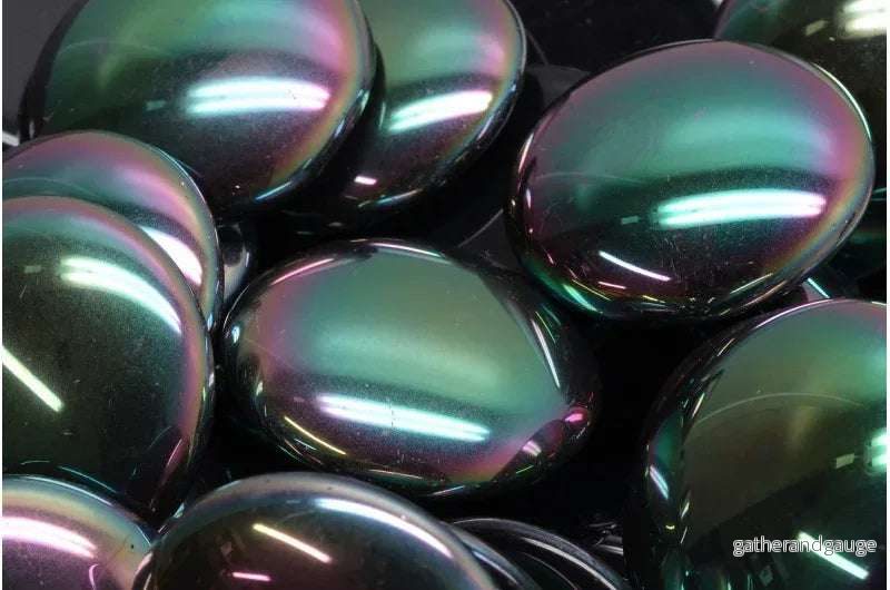 Cabochon – Jet Apricot 25mm, 1 styck Cabochon – Jet Apricot 25mm, 1 styck