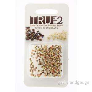 Tjeckiska Firepolish - Crystal California Gold Rush true 2 mm, 2 gram