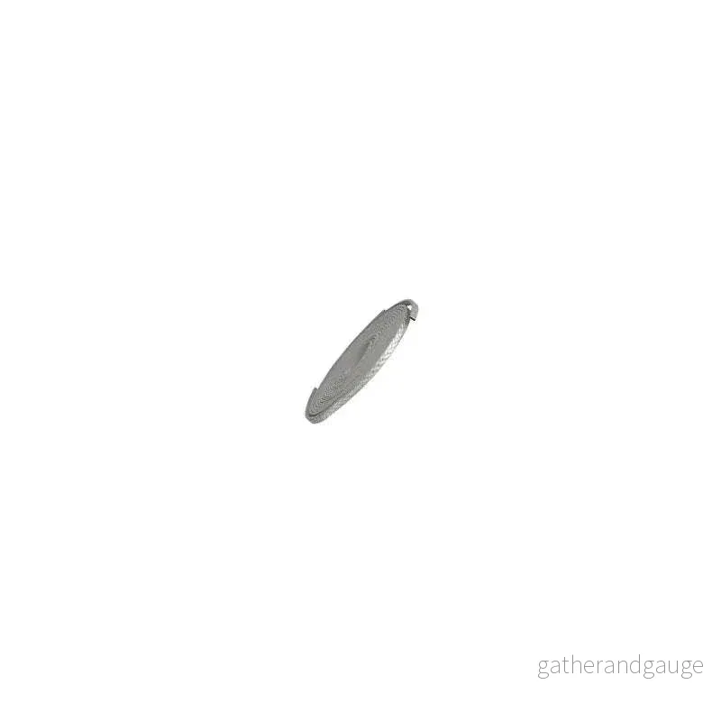 Läderimitation platt bred - Flätad silverfärgad 5mm, 20 cm