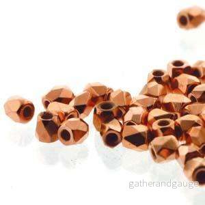 Tjeckiska Firepolish - Crystal Copper Plate, True2 mm, 2 gram