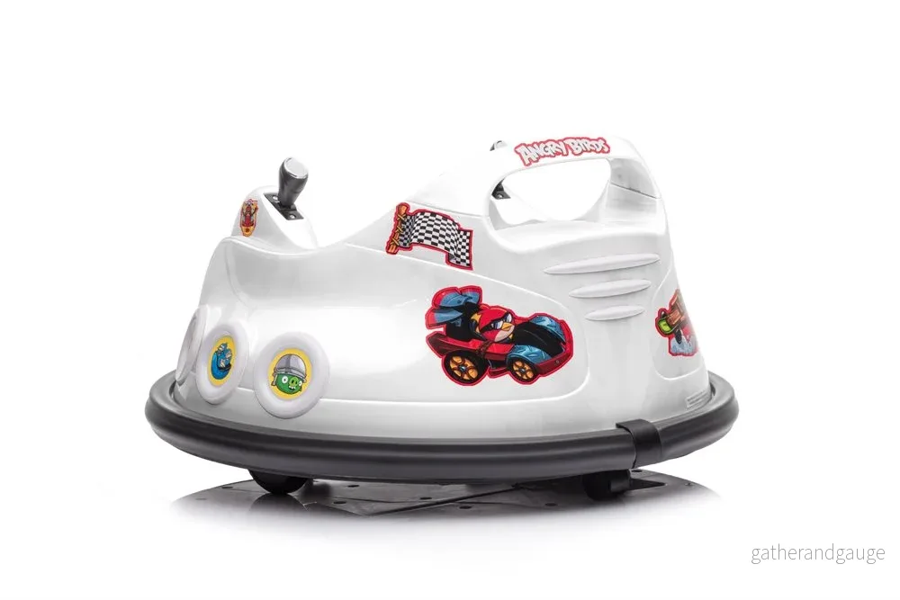 Elbil barn Angry Birds Bumper Bil Vit Elbil barn Angry Birds Bumper Bil Vit