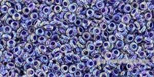 TOHO Demi Round – Inside Color Rainbow Crystal Grape-Lined 11/0, 5gram TOHO Demi Round – Inside Color Rainbow Crystal Grape-Lined 11/0, 5gram