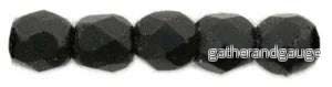 Tjeckiska Firepolish - Matte Jet 2,5mm 50-pack