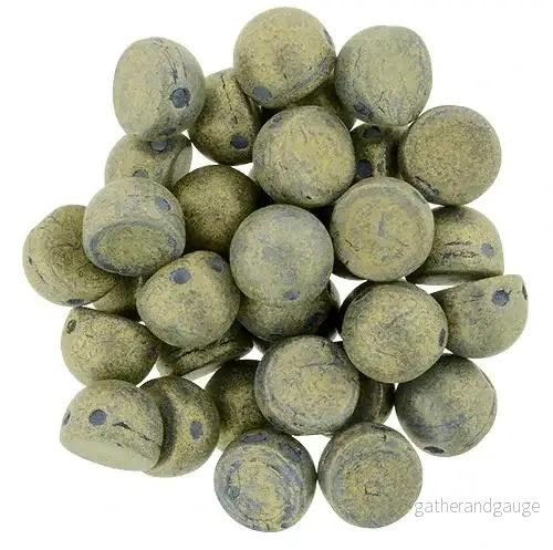 CzechMates Cabochon – Pacifica Poppy Seed 7mm 2-håls, 10-pack CzechMates Cabochon – Pacifica Poppy Seed 7mm 2-håls, 10-pack