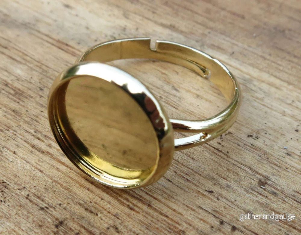 Ringstomme guldfärgad – Ram rund 12mm, 1 styck