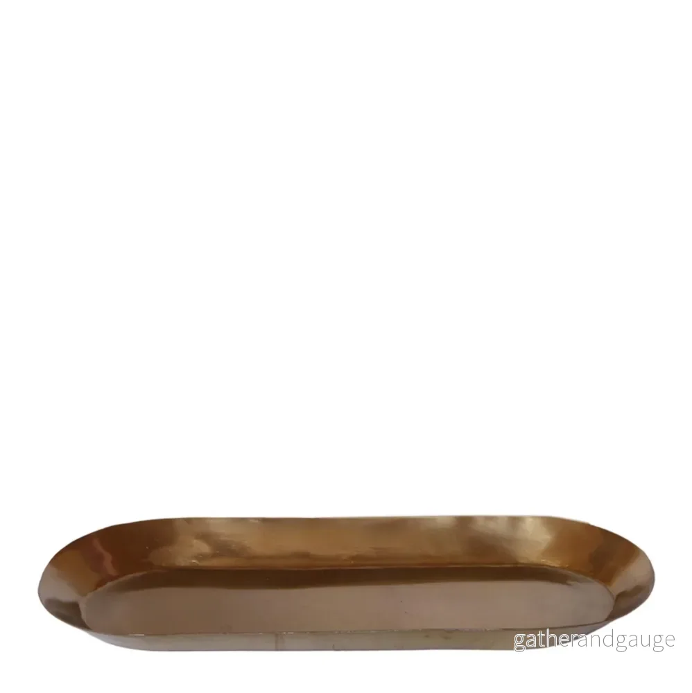Gyllene oval bricka Gyllene oval bricka