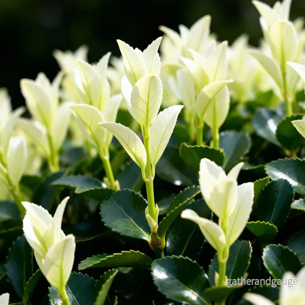 Euonymus japonica Paloma Blanca – Set med 8 – Kruka 9 cm Euonymus japonica Paloma Blanca – Set med 8 – Kruka 9 cm