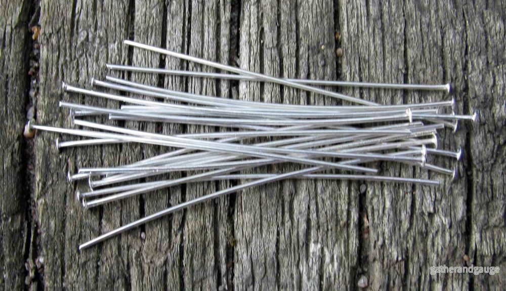 Hattpinnar Ljustsilverfärgad - 50mm, 50-pack