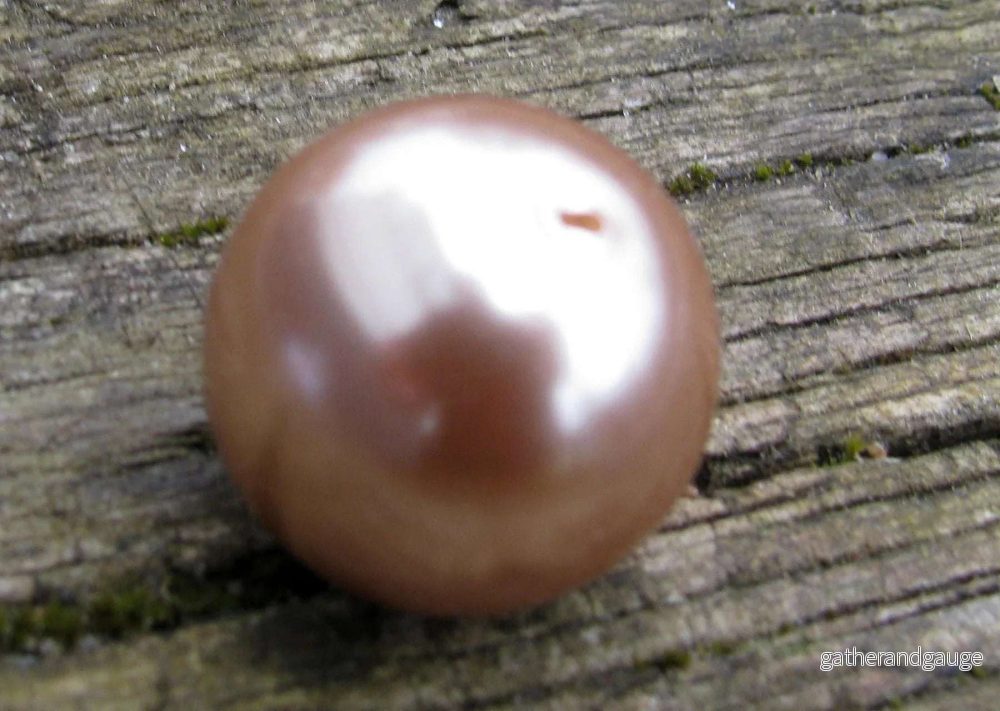 Pärla ABS plast - Ljusbrun 18 mm, 1 styck